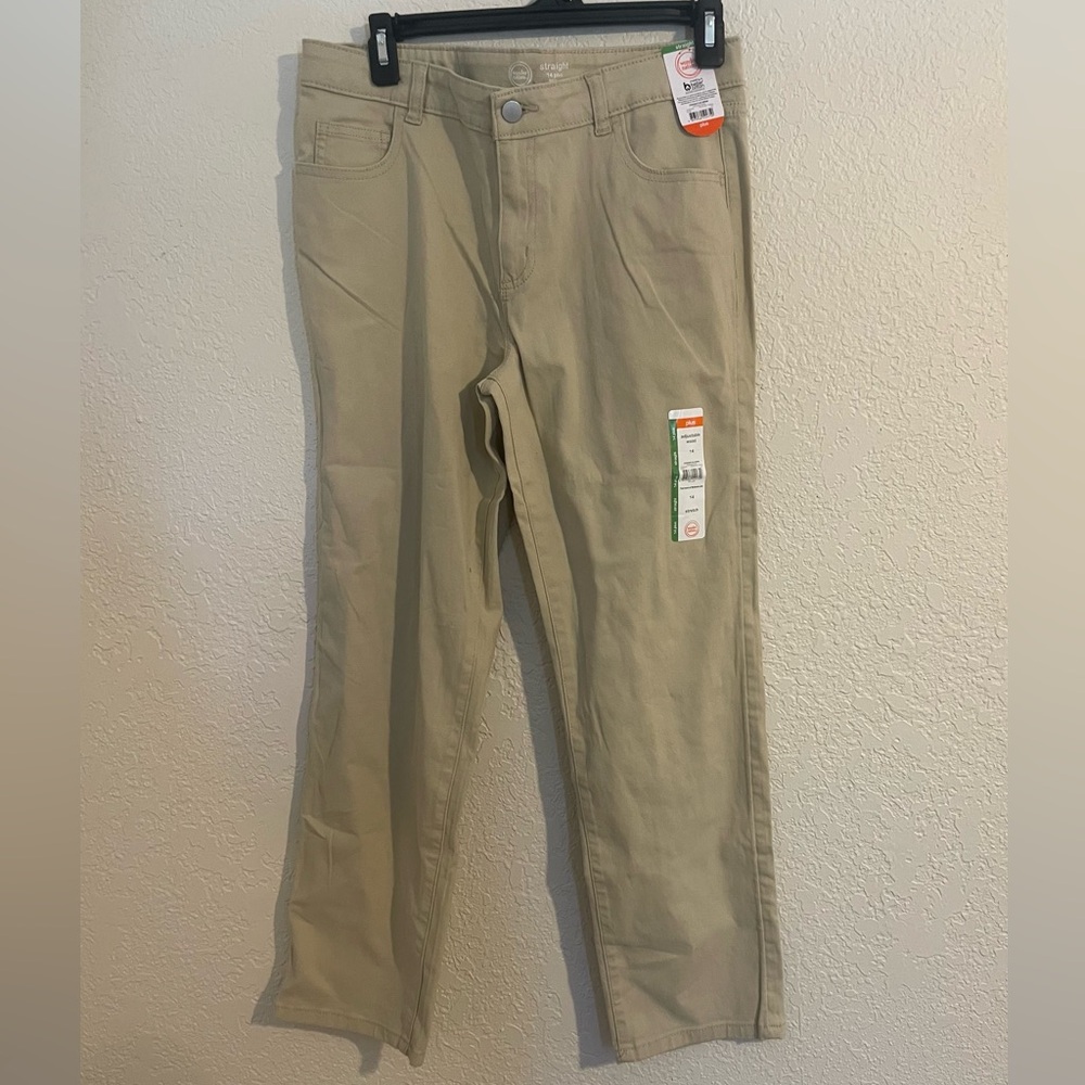 Girls Khaki Wonder Nation Pants size 14 plus